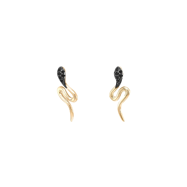 Gold-Ohrringe mit Zirkonen