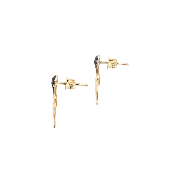 Gold-Ohrringe mit Zirkonen