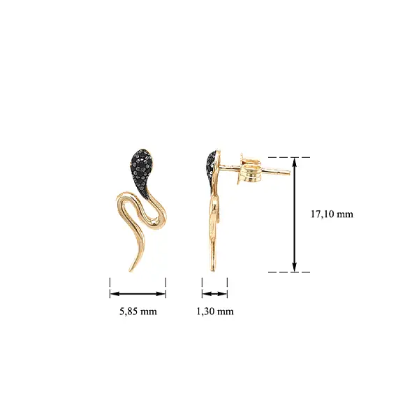 Gold-Ohrringe mit Zirkonen