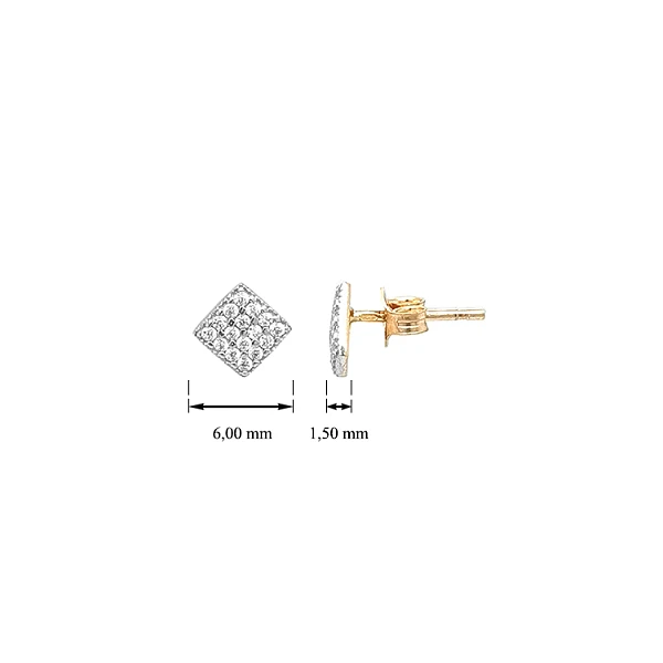 Gold-Ohrringe Ohrringe mit Zirkonen