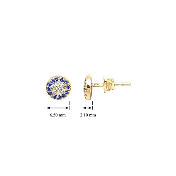 Gold-Ohrringe Ohrringe mit Zirkonen