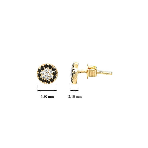 Gold-Ohrringe Ohrringe mit Zirkonen