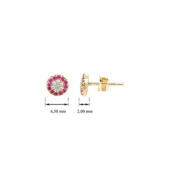 Gold-Ohrringe Ohrringe mit Zirkonen