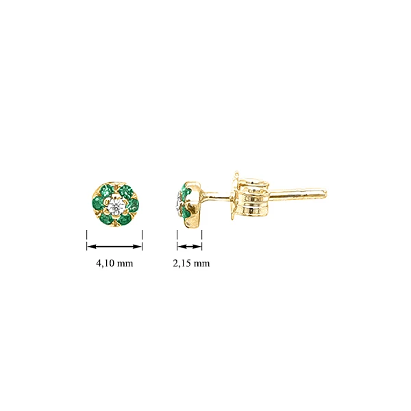 Gold-Ohrringe Ohrringe mit Zirkonen