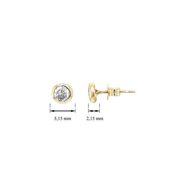 Gold-Ohrringe Ohrringe mit Zirkonen