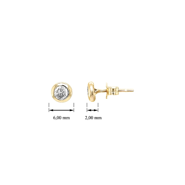 Gold-Ohrringe Ohrringe mit Zirkonen