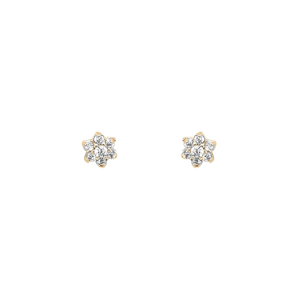 Gold-Ohrringe mit Zirkonen