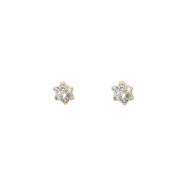 Gold-Ohrringe mit Zirkonen