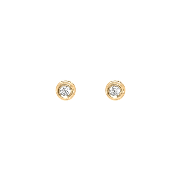 Gold-Ohrringe mit Zirkonen
