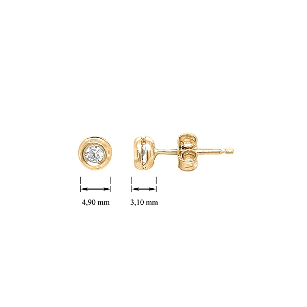 Gold-Ohrringe mit Zirkonen
