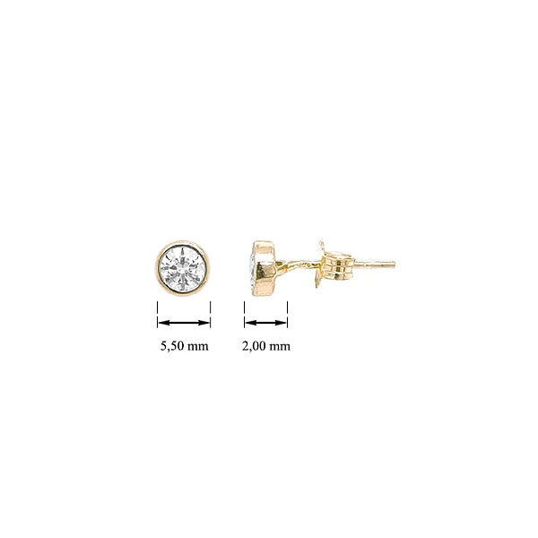 Gold-Ohrringe mit Zirkonen