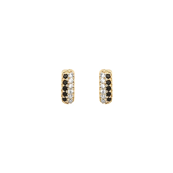 Gold-Ohrringe mit Zirkonen
