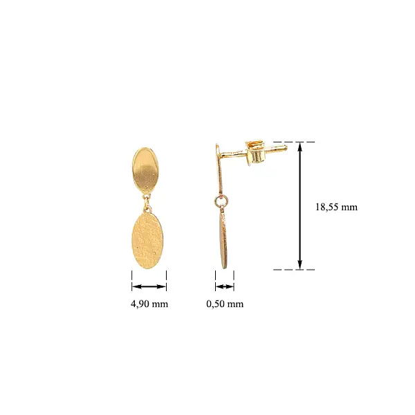 Goldfarbene Ohrringe mit Anhänger
