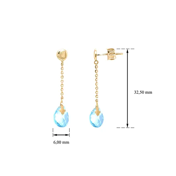 Goldfarbene Ohrringe mit Anhänger