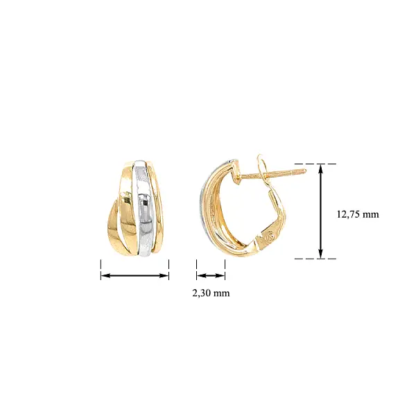 Ohrringe aus Kombinationsgold