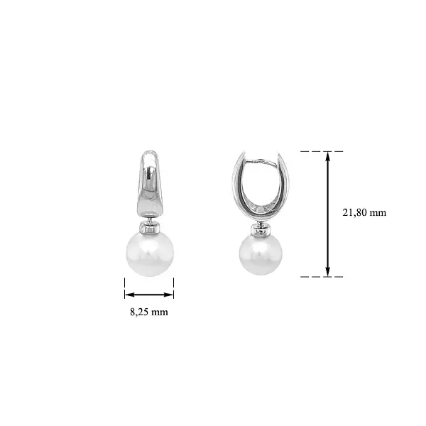 Goldohrringe mit Perle