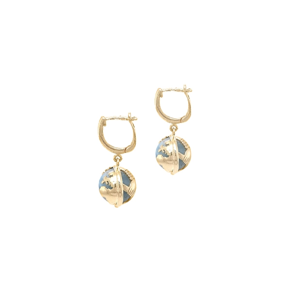 Goldohrringe mit Aquamarin