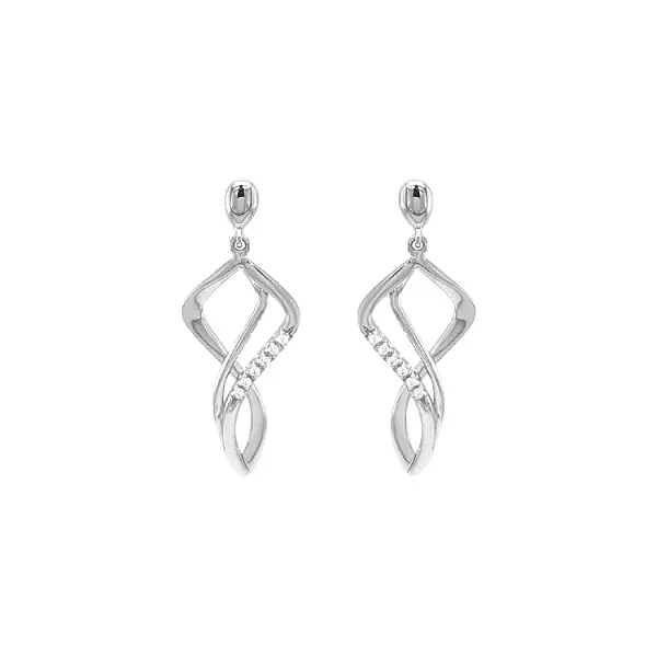 Goldohrringe mit Zirkonen