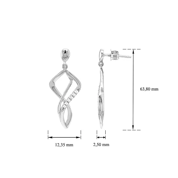 Goldohrringe mit Zirkonen