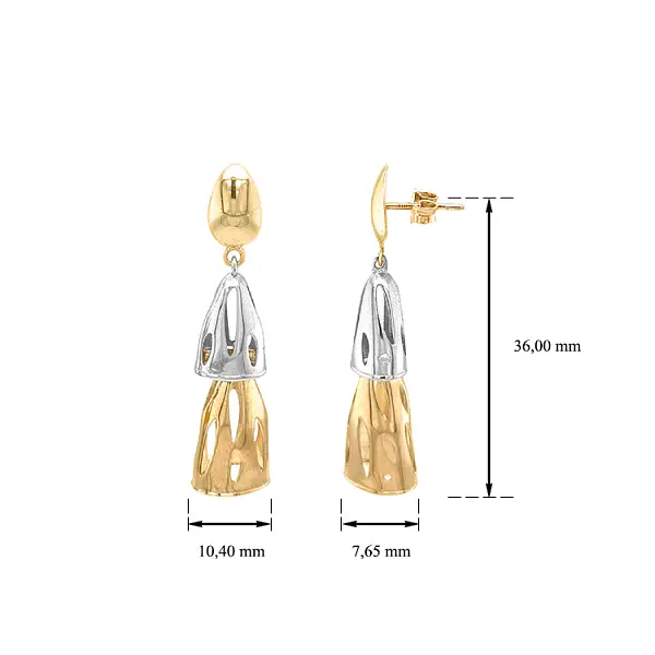 Ohrringe aus Kombinationsgold
