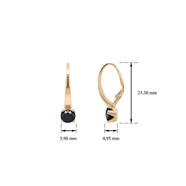 Gold-Ohrringe mit Zirkonen