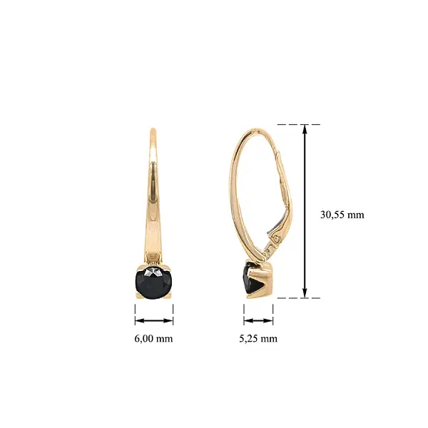 Gold-Ohrringe mit Zirkonen