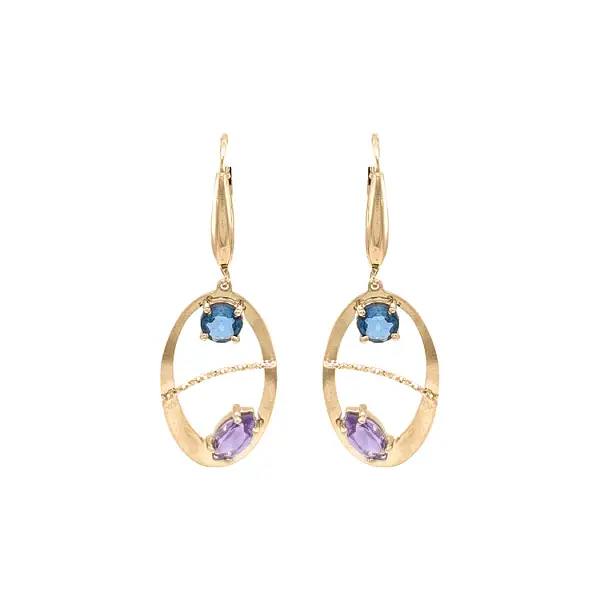 Goldohrringe mit Zirkonen