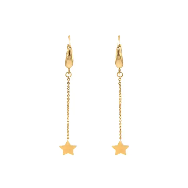 Goldfarbene Ohrringe mit Anhänger