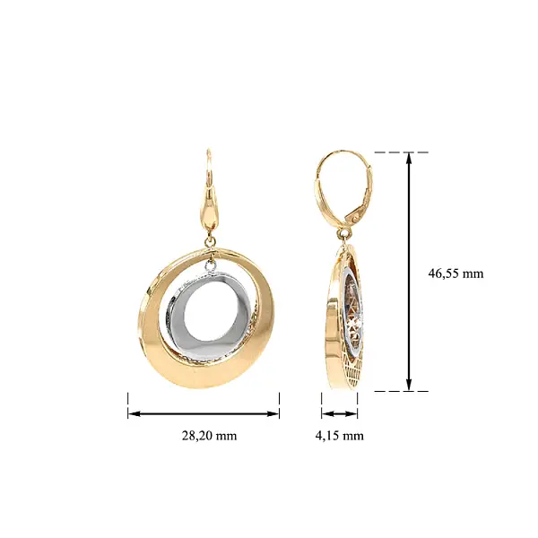 Gold-Kombi Ohrringe baumeln