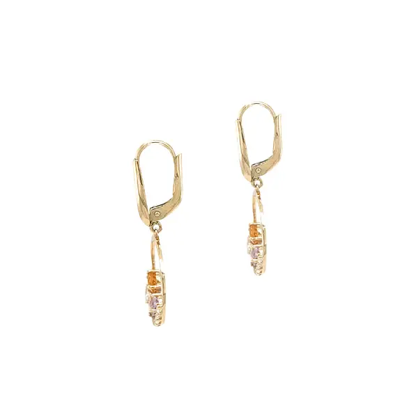 Goldohrringe mit Zirkonen