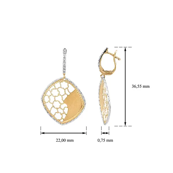 Gold Ohrringe Zirkone