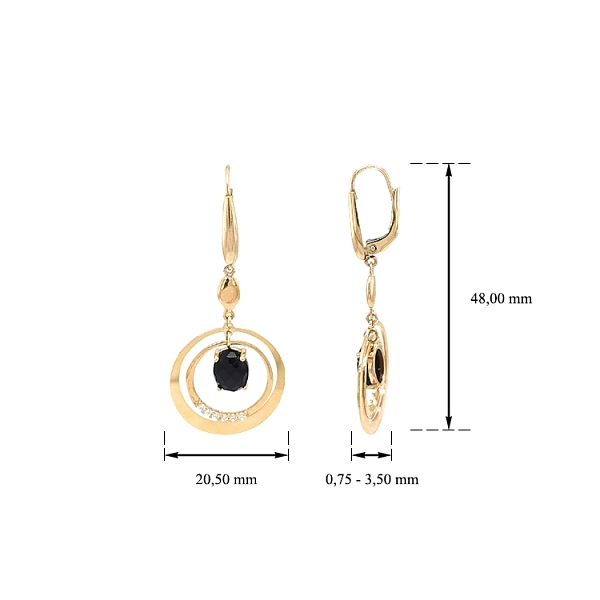 Goldohrringe mit Zirkonen