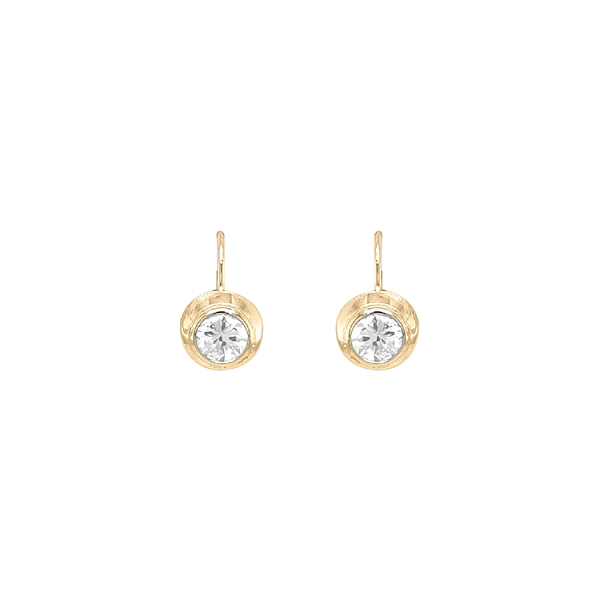 Gold-Ohrringe mit Zirkonen