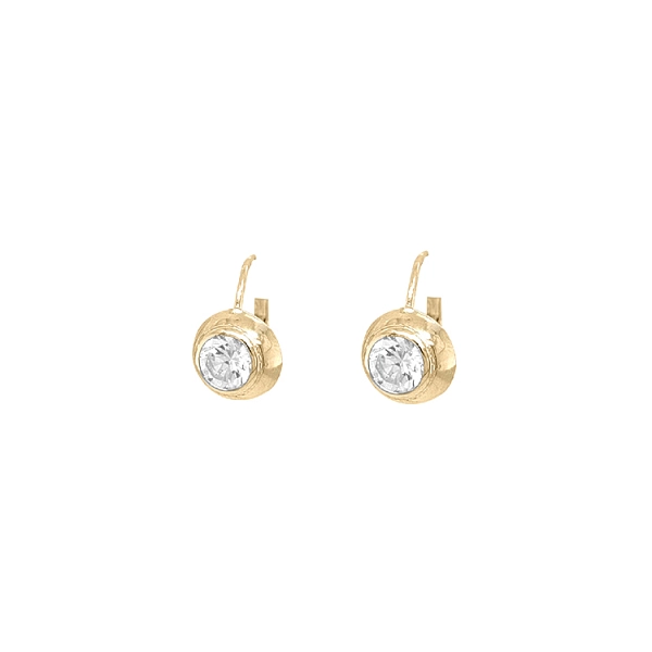Gold-Ohrringe mit Zirkonen