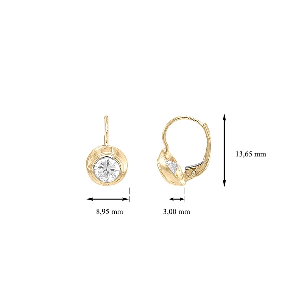 Gold-Ohrringe mit Zirkonen