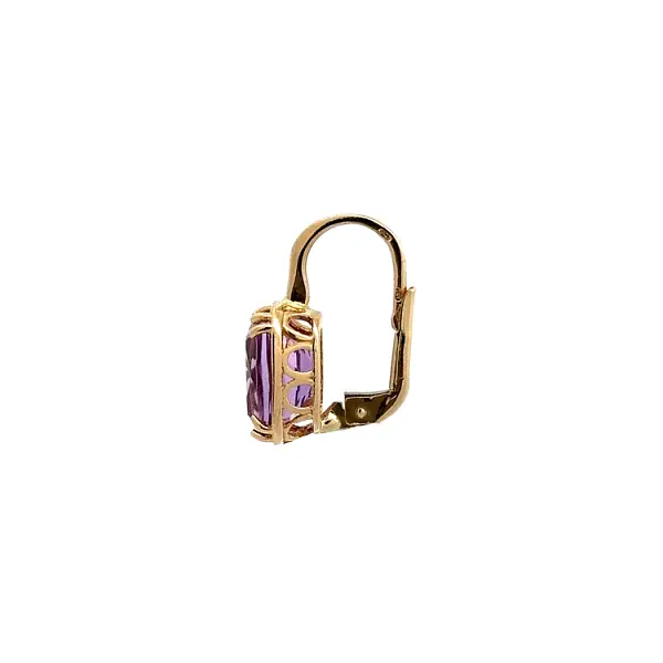 Gold-Ohrringe mit Amethyst