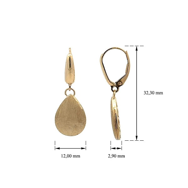 Goldfarbene Ohrringe mit Anhänger