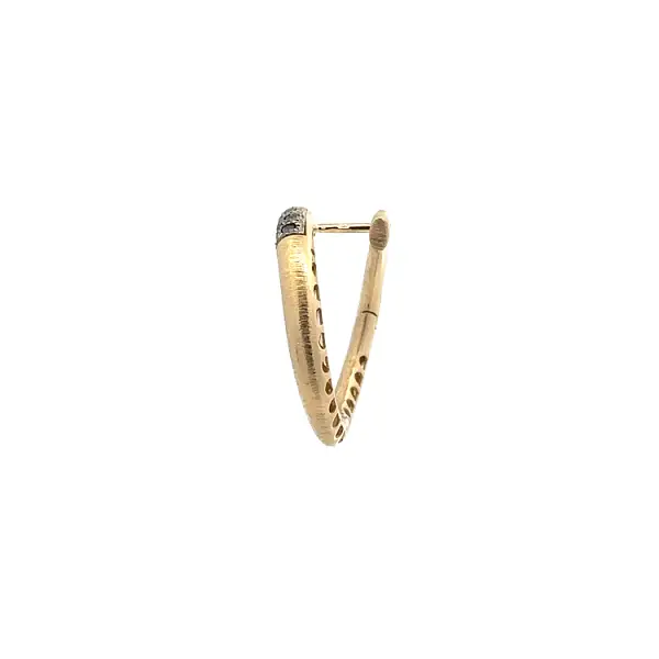 Gold-Ohrringe mit schwarzen Steinen