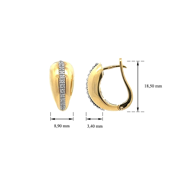 Gold-Ohrringe mit Zirkonen