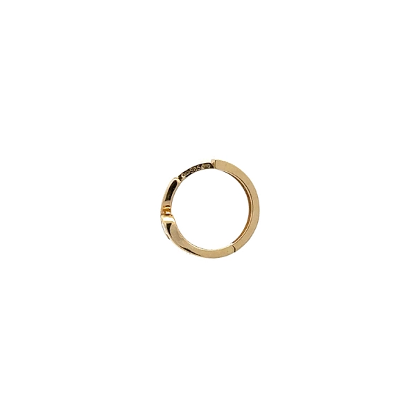Goldene runde Ohrringe mit Zirkonen