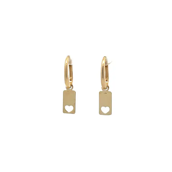 Goldfarbene Ohrringe mit Anhänger