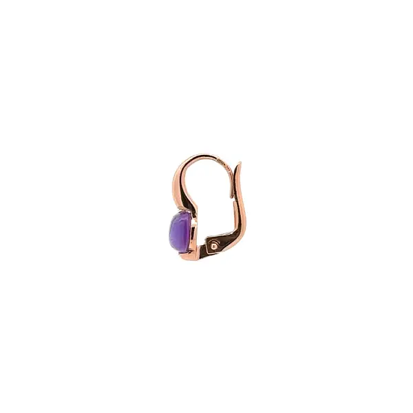 Elegante Roségold-Ohrringe mit Amethyst