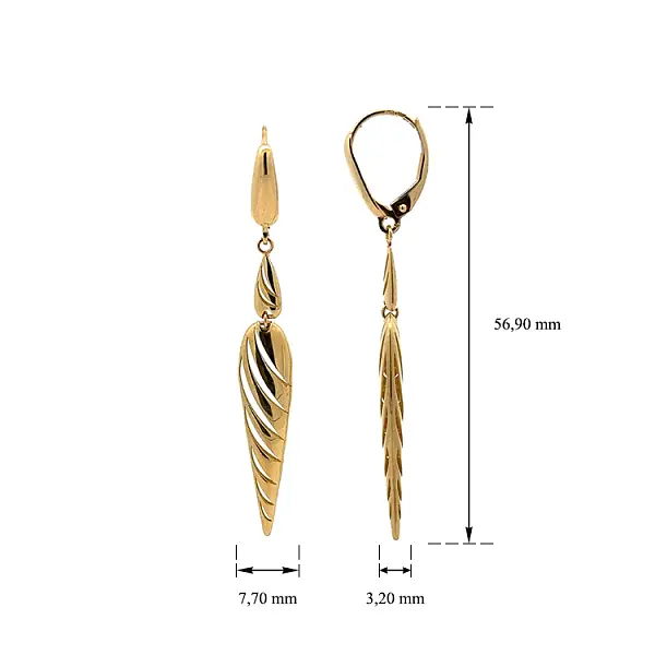 Goldfarbene Ohrringe mit Anhänger