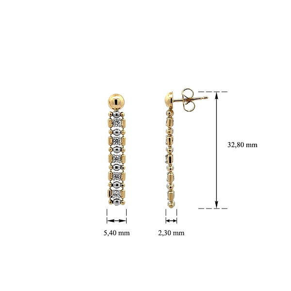 Goldohrringe mit Zirkonen