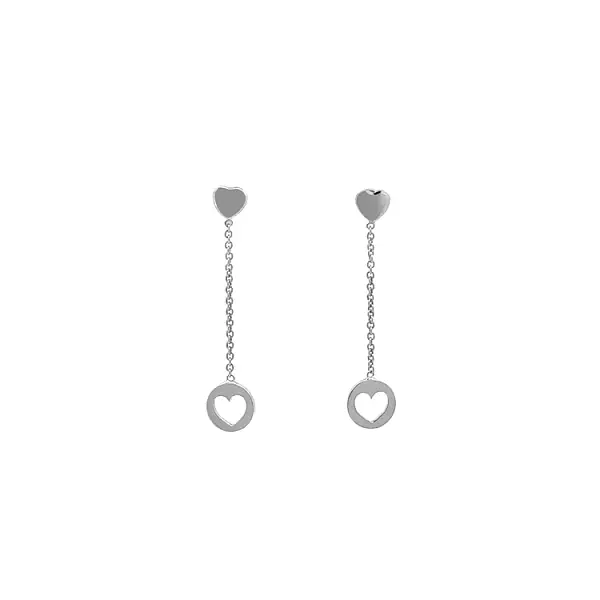 Gold Hängeohrringe Herzen