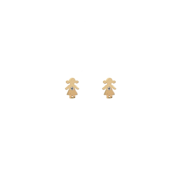 Gold-Ohrringe mit Zirkonen