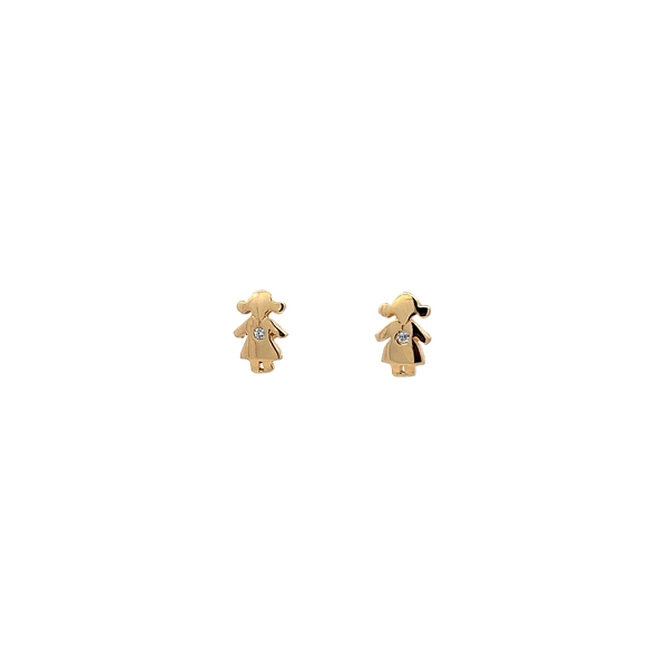 Gold-Ohrringe mit Zirkonen