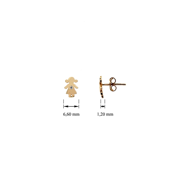 Gold-Ohrringe mit Zirkonen