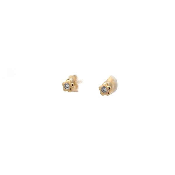 Gold-Ohrringe mit Zirkonen