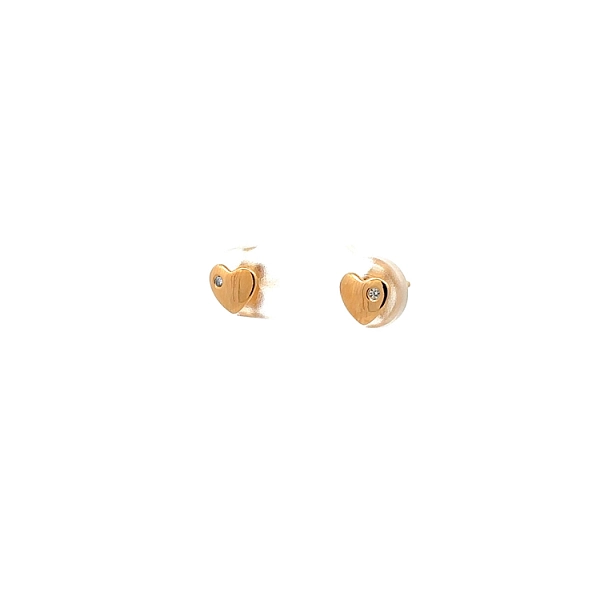 Ohrringe Herz aus Gold Pecky